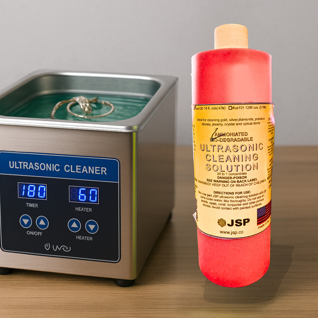 Jewelry Cleaner Solution Ultrasonic Cleaner Silver Gold Diamond Gemstones JSP
