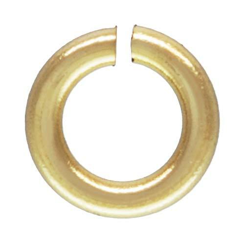 18K Solid Yellow Gold Tiny Open Jump Ring 24 Gauge-.5mm-2.6mm OD 1.6mm ID Round