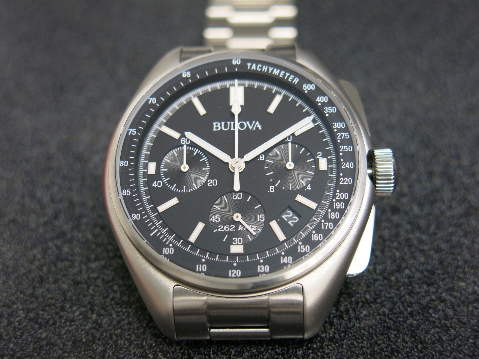 Bulova Lunar Pilot Chronograph with Bracelet with full kit boxes and papers