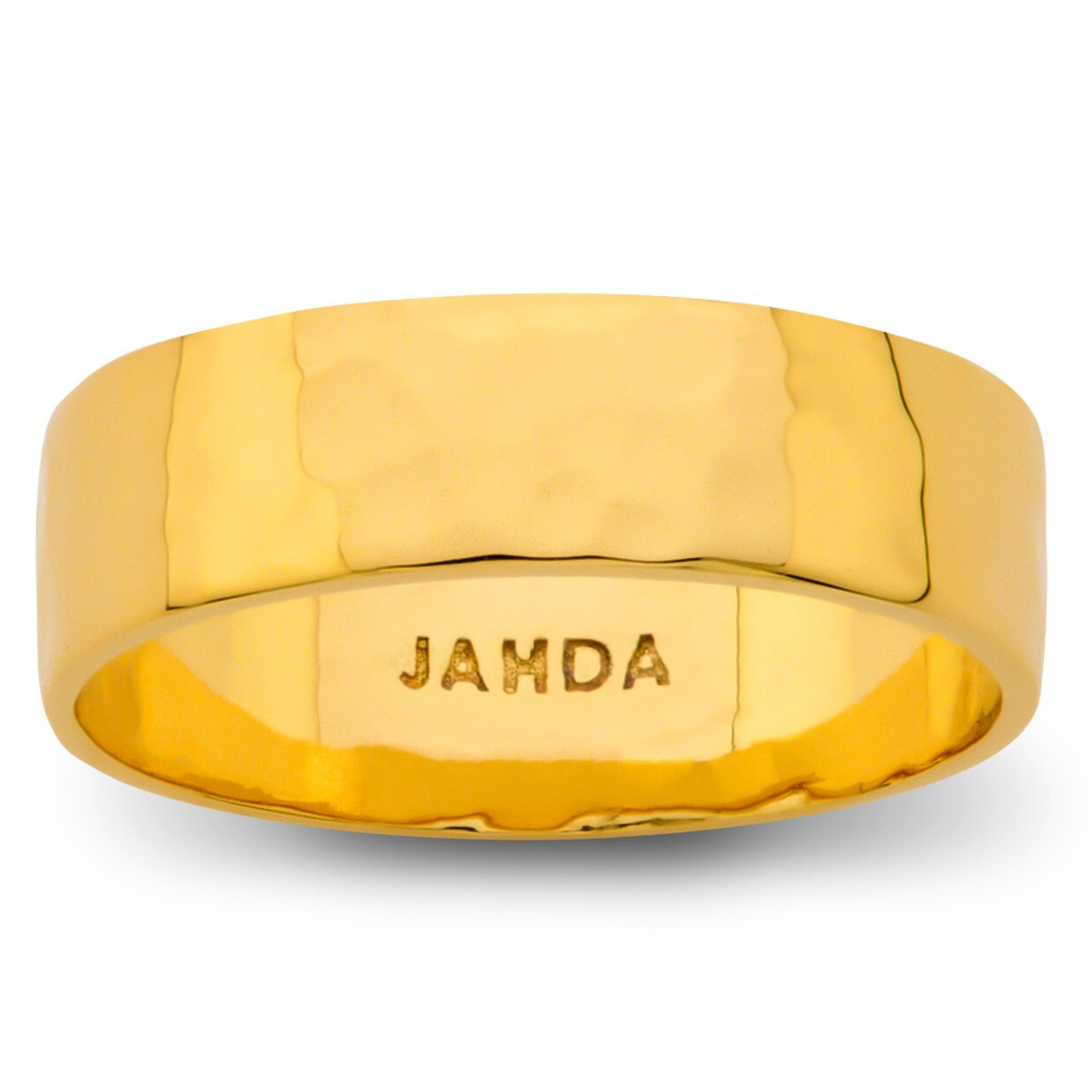 Solid 24K Yellow Gold Hammered Ring 6mm Size 3 – 12 Wide Gold Band