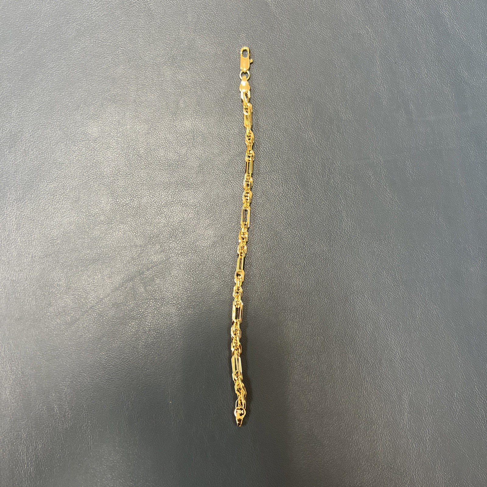 8INCH 14KT GOLD ELECTROPLATED 10X MILANO STYLE ROPE BRACELET DIAMOND CUT