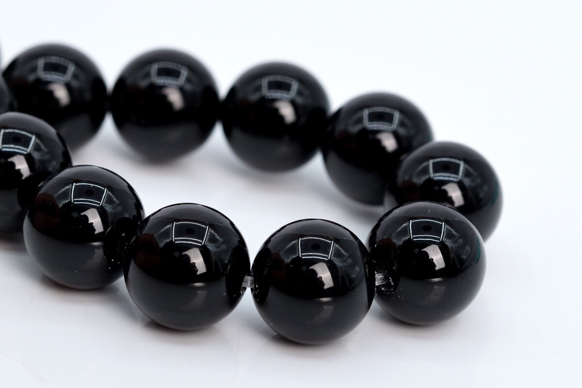 Natural Black Onyx Beads Grade AAA Round Gemstone Loose Beads 6/7-8/10MM