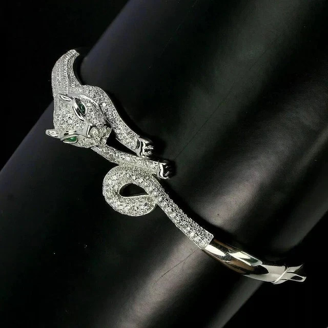 6.8Ct Marquise Cut Lab Created Diamond 14K White Gold Finish 925 Silver Bracelet