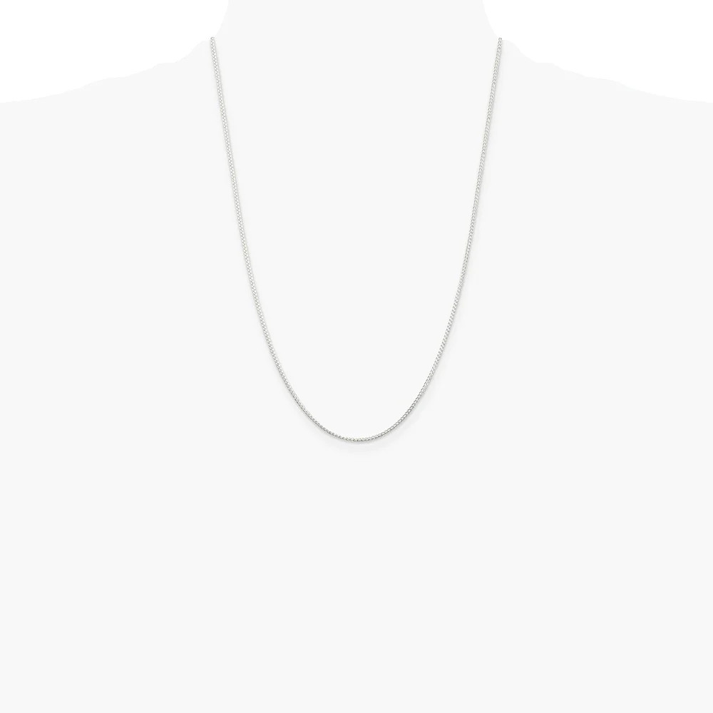 Sterling Silver Rhodium-Plated 1.25mm Round Spiga Chain Necklace 14″-30″