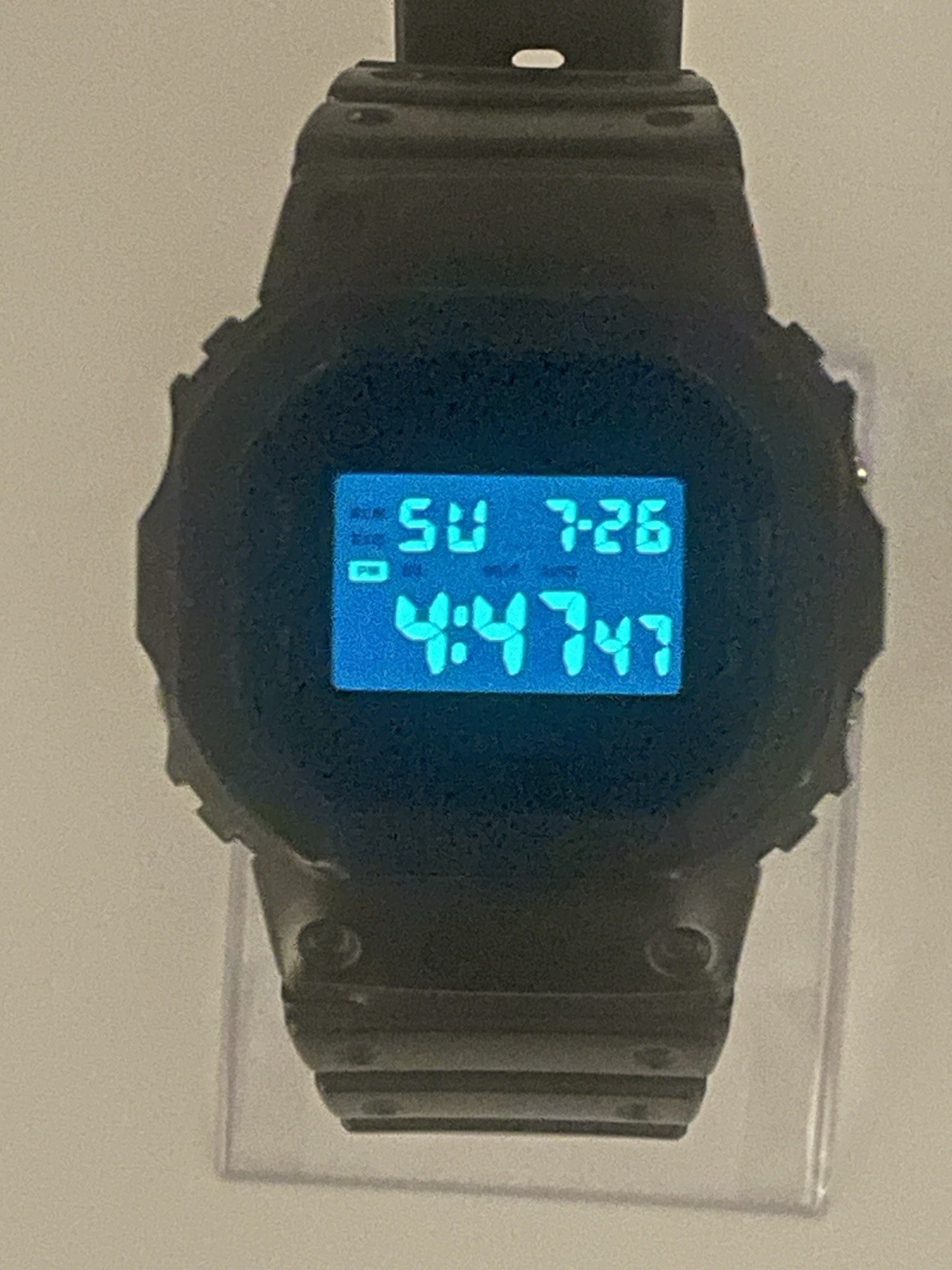 Casio G-SHOCK DW-5600BB All Black Digital Watch Module 3229 Used Face Scratches
