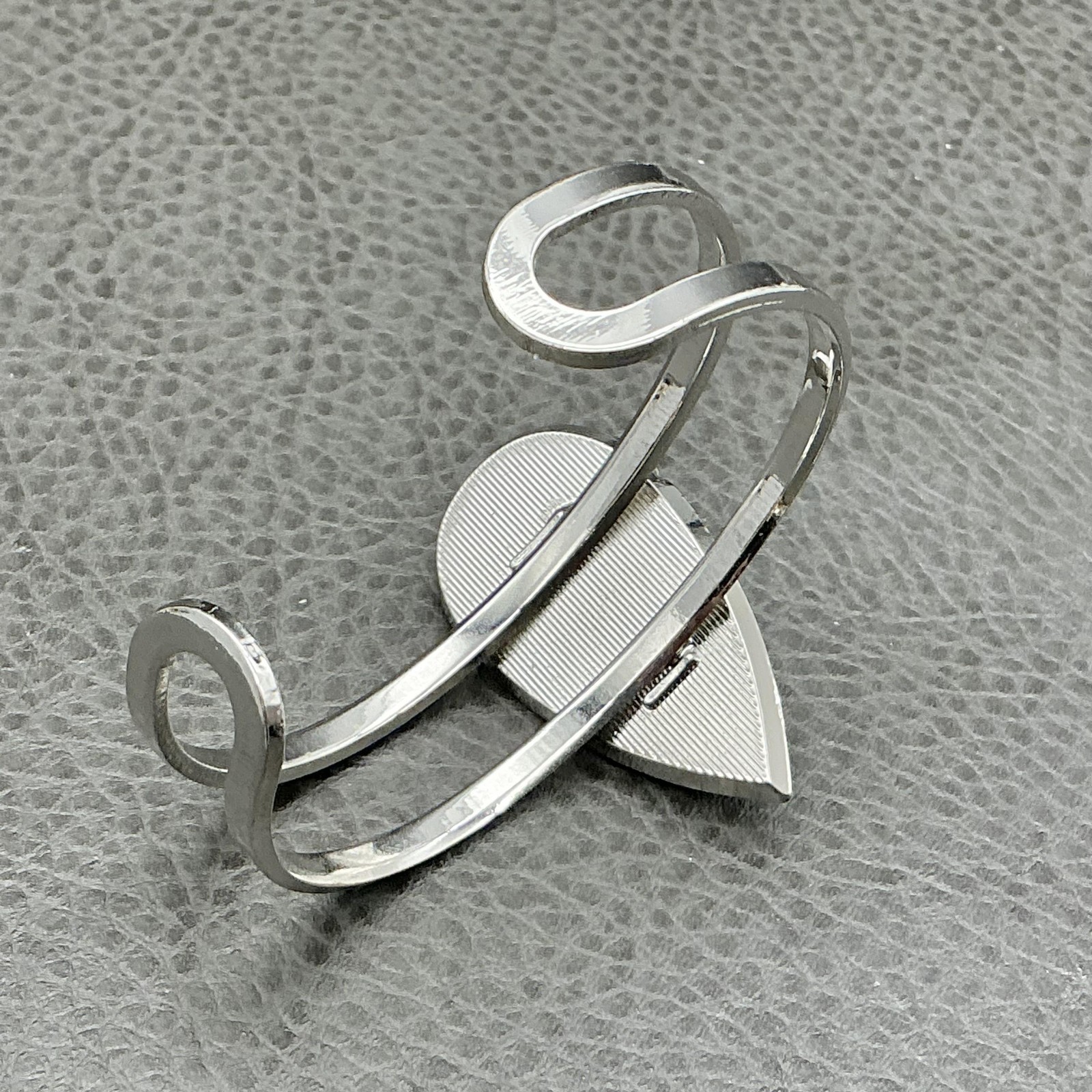 Bracelet Silver Yellow Teardrop Cuff Rhinestone 6.5 In Womens Fashion Jewelry