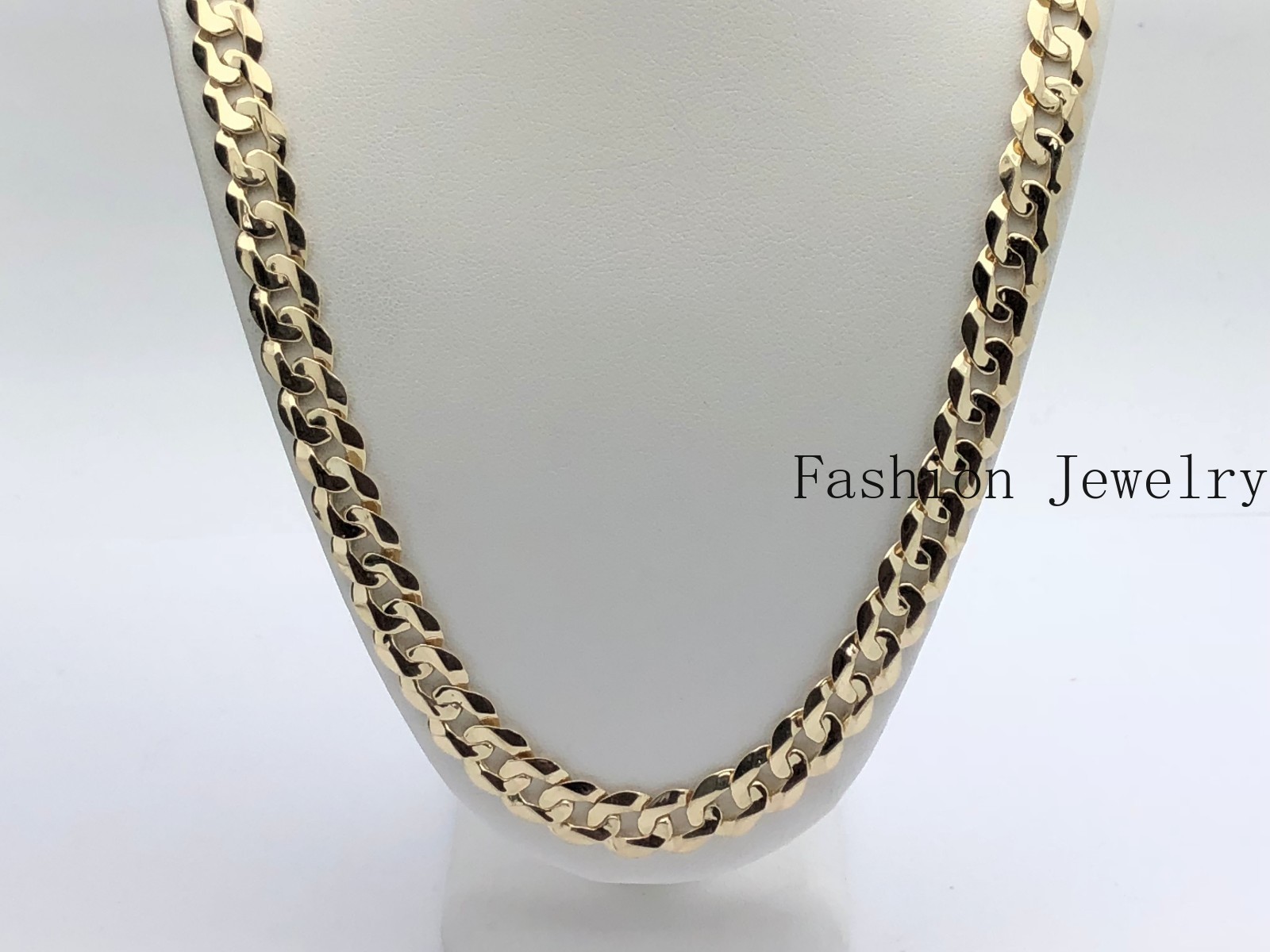 14k Yellow Gold Solid Curb Cuban Link Chain Necklace 26″ 9mm 55.1 grams