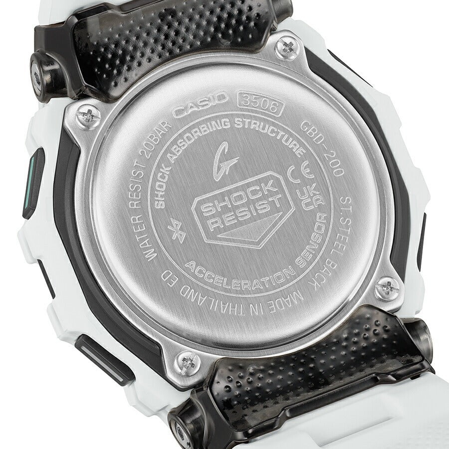 CASIO G-Shock GBD-200-7 Bluetooth Mens Watch White Sport Quartz 2020-Now New
