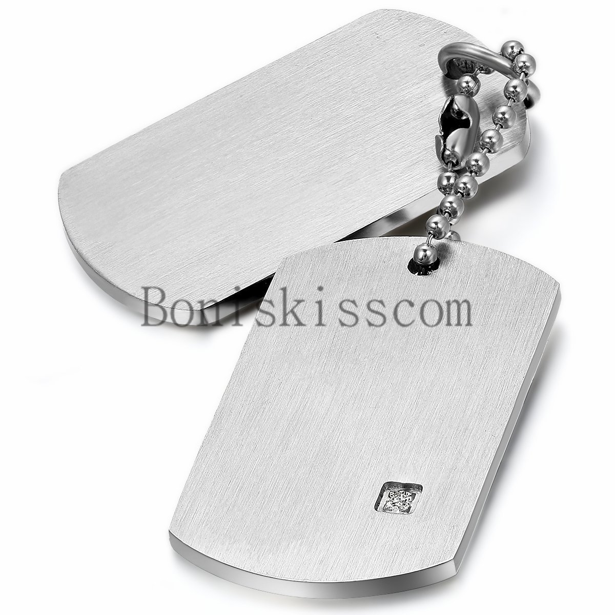 Stainless Steel Military Army Dog Tag Men’s Women’s Couple Pendant Necklace