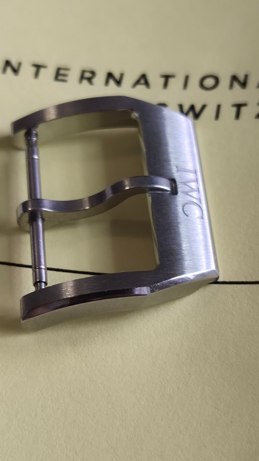 Authentic (OEM) IWC 20mm Brushed / Satin Stainless Steel Tang Buckle Clasp