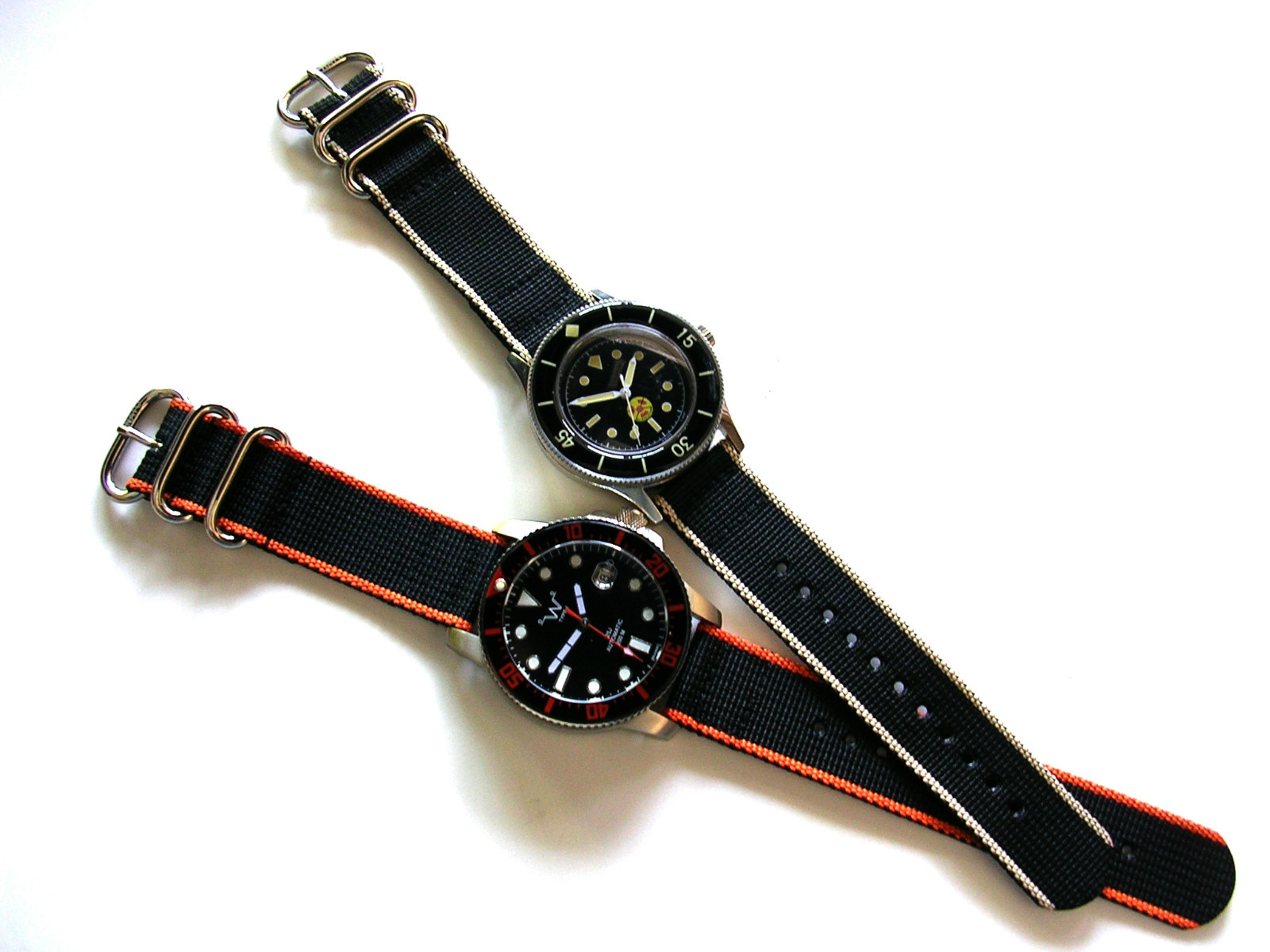 NATO G10 ® EDGE™ 2pc strap Heavy Nylon UTC Sport Smart Dive watch band IW SUISSE