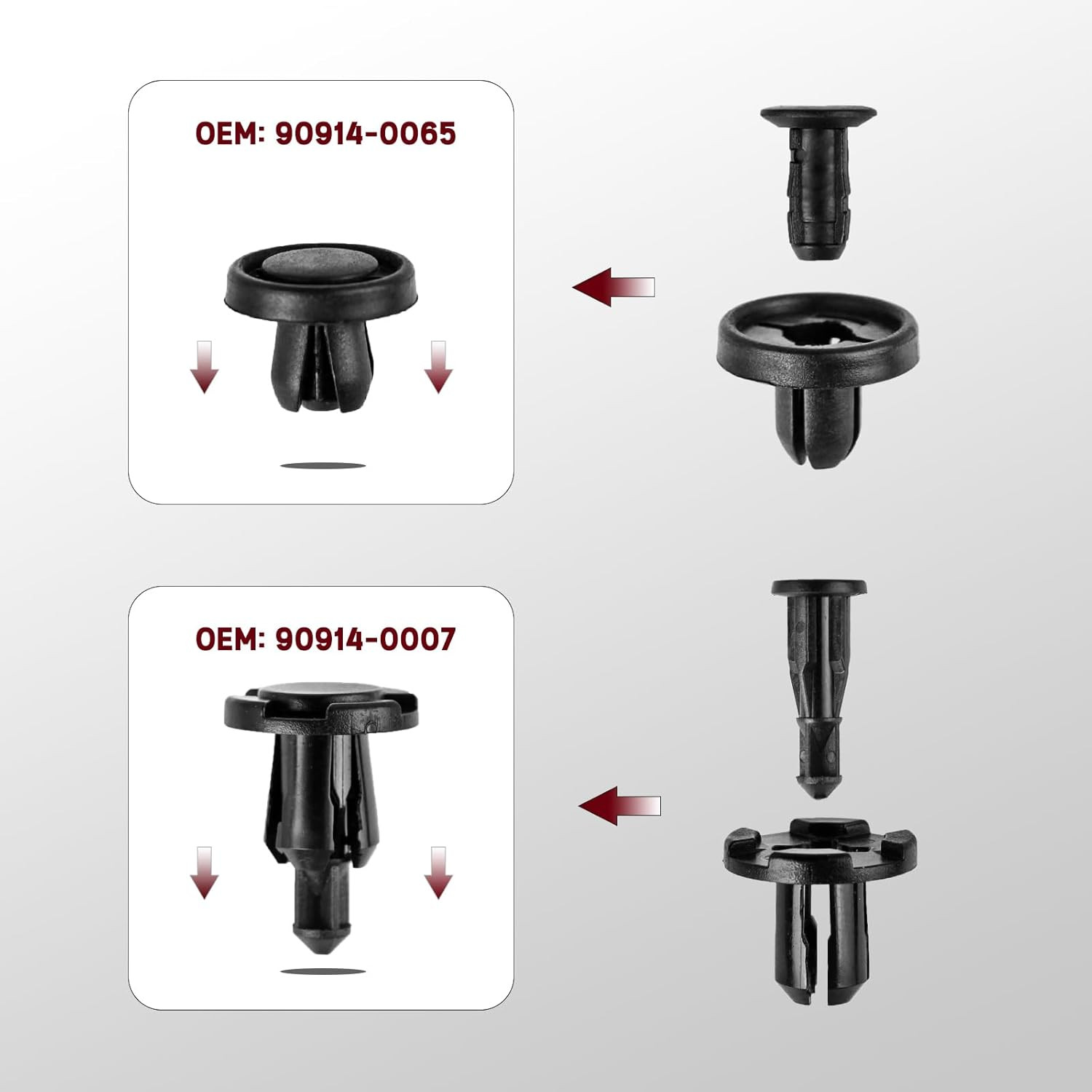 121Pcs Plastic Rivets Clips 7Mm 8Mm 9Mm 10Mm Compatible with Subaru Bumper Fende