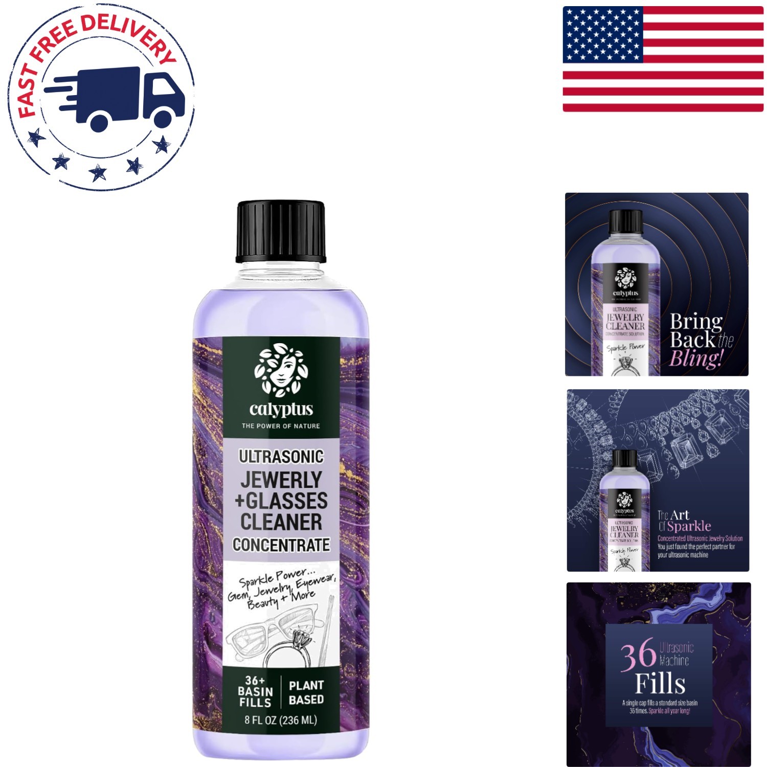 Plant-Based Jewelry & Eyeglass Cleaner – Concentrated Solution for All Machines