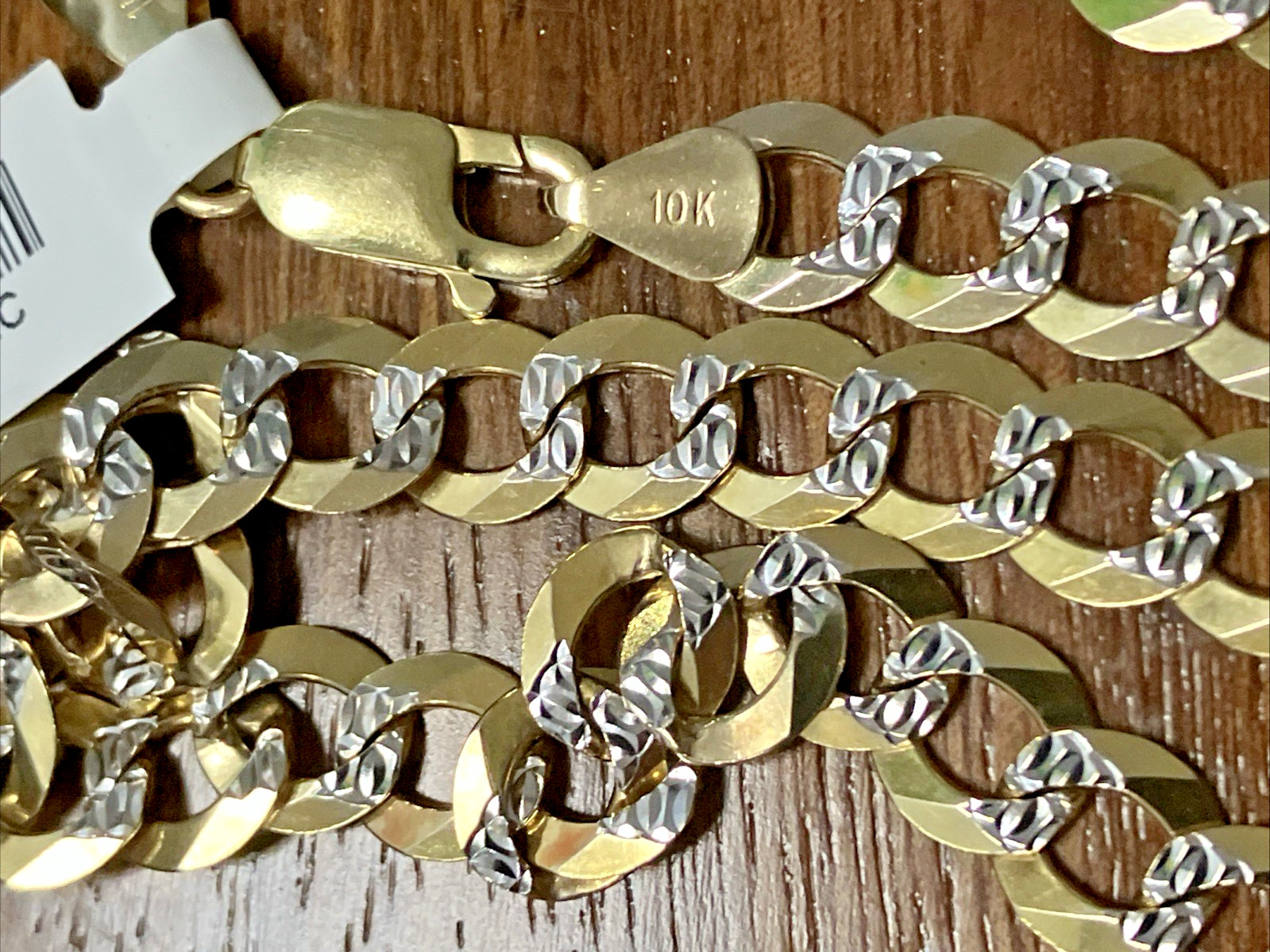 10kt Real Solid Gold Curb Link Chain 41.5grams 8.7mm 28.5” GMI New w/ Retail Tag