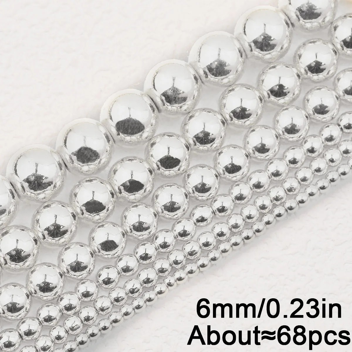 Sterling Silver Smooth Beads Ball Chain Necklace 4MM/6MM/8MM/10MM Jewelry