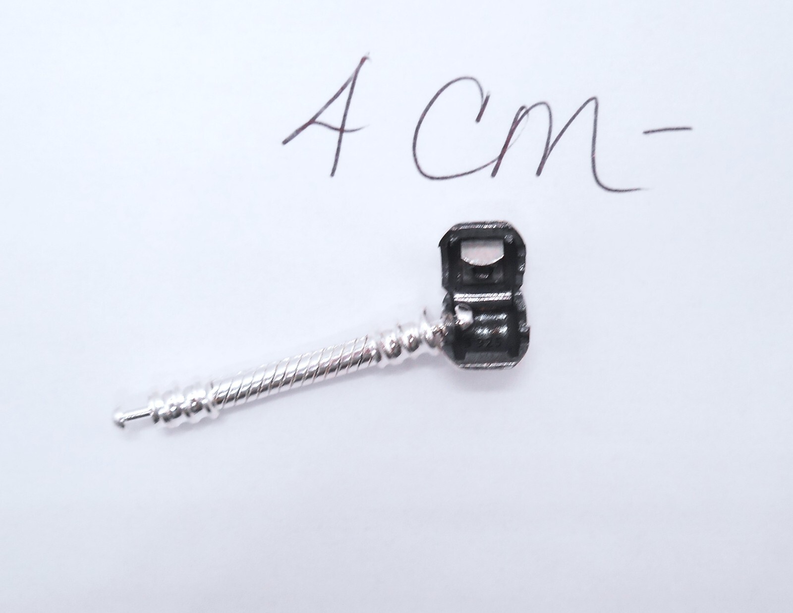 UNIVERSAL EXTENDER FOR SILVER CHARM BRACELET WITH BARREL SMOOTH SNAP CLASP 1.5″