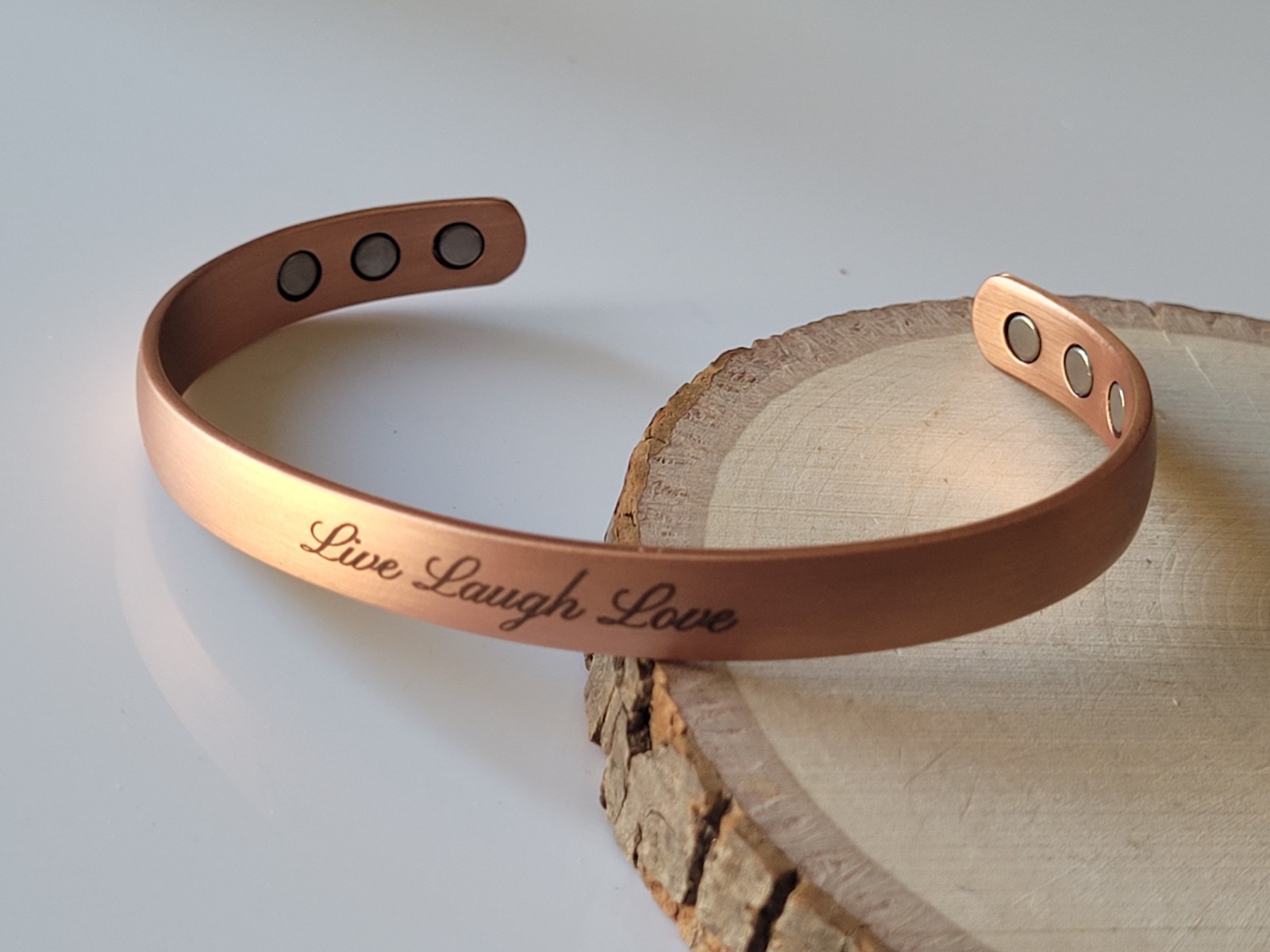 Customized Pure Copper Magnetic Bracelet Solid Copper Personalized Cuff Bracelet