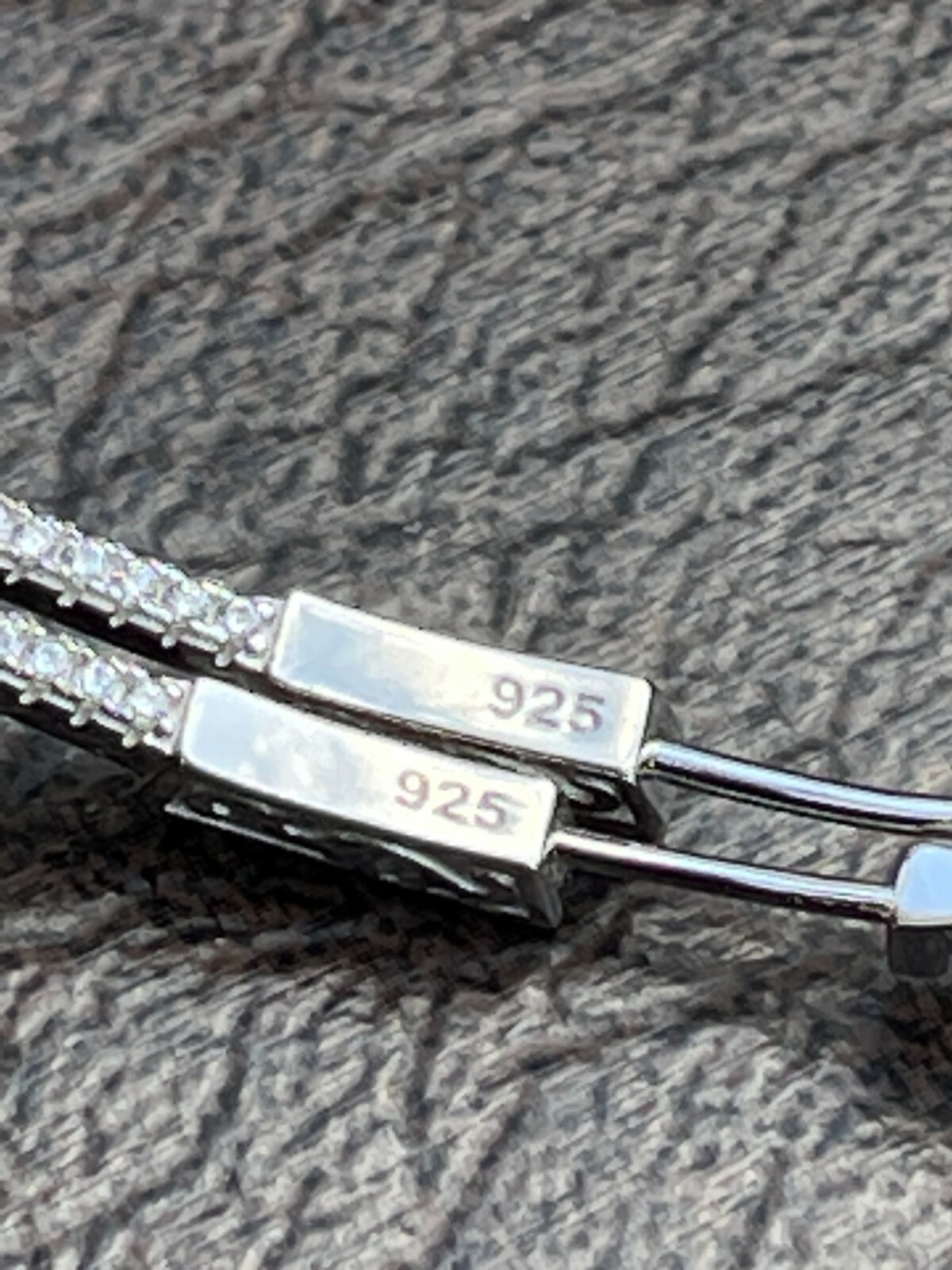 Real 925 Sterling Silver Endless Hoop Earrings Inside Out CZ Huggie 18-50mm