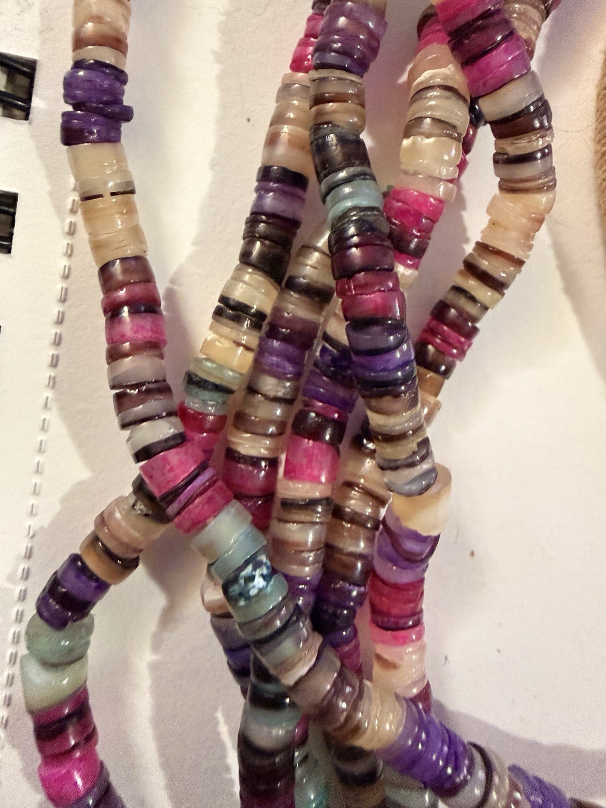 Multicolor Beaded Long Necklace, Ball/Bead Chain, Beads Material