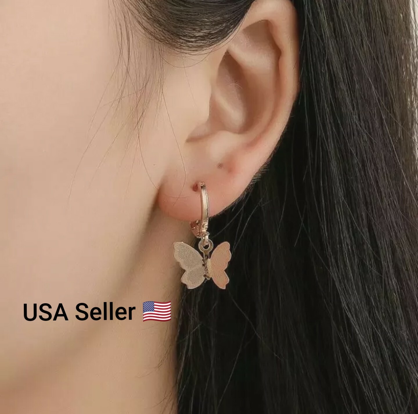 New Personality Wild Geometric Earrings Women’s Butterfly Simple Fashion Beauty