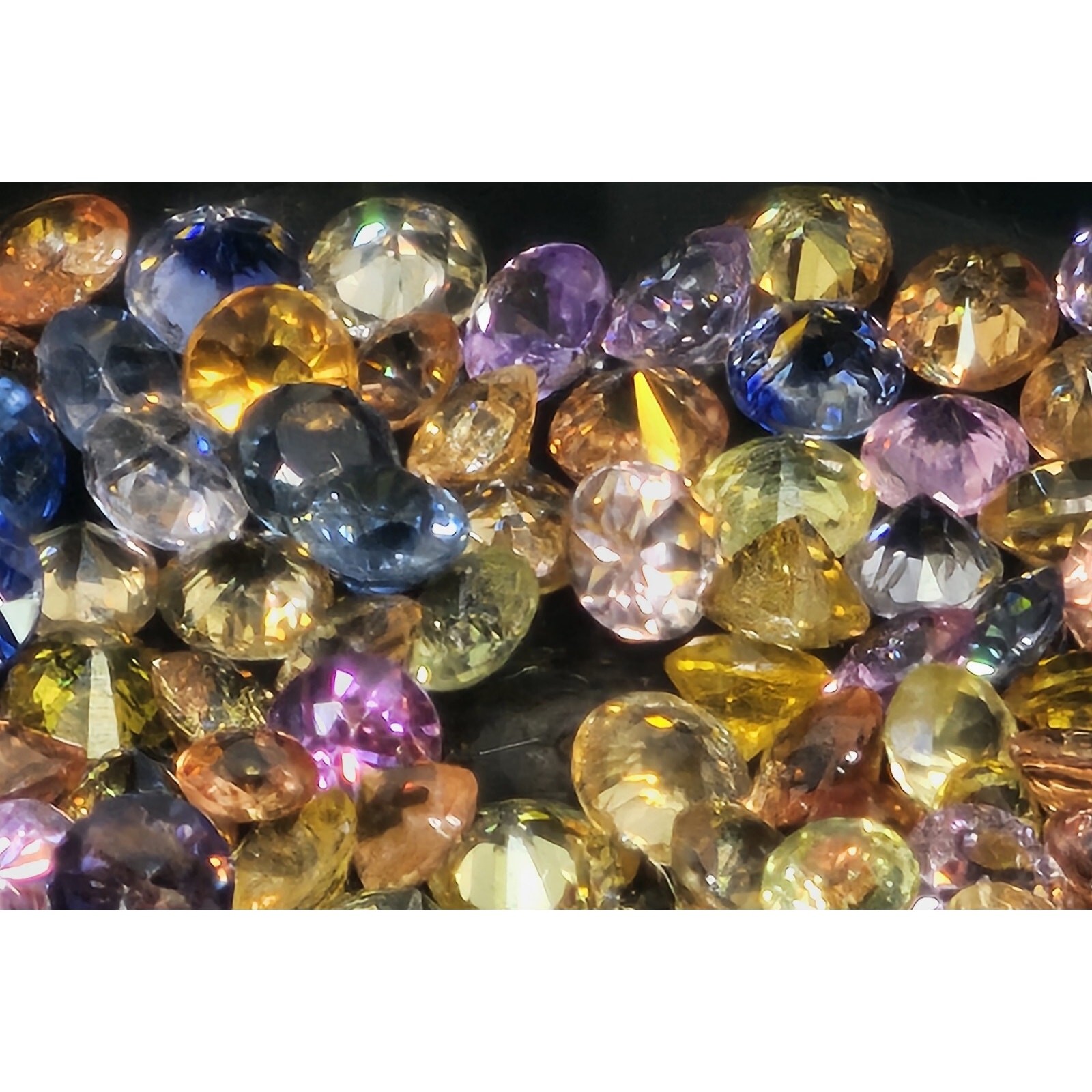 Vintage 1.06 Grams Of Natural Multi-colored Sapphires (Heated) 2mm – 2.25mm