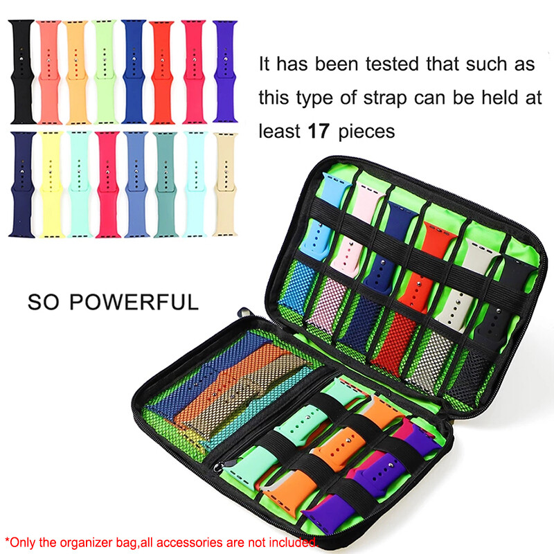 Portable Watch Strap Band Storage Pouch Travel Bag Case For Apple Watch Samsung