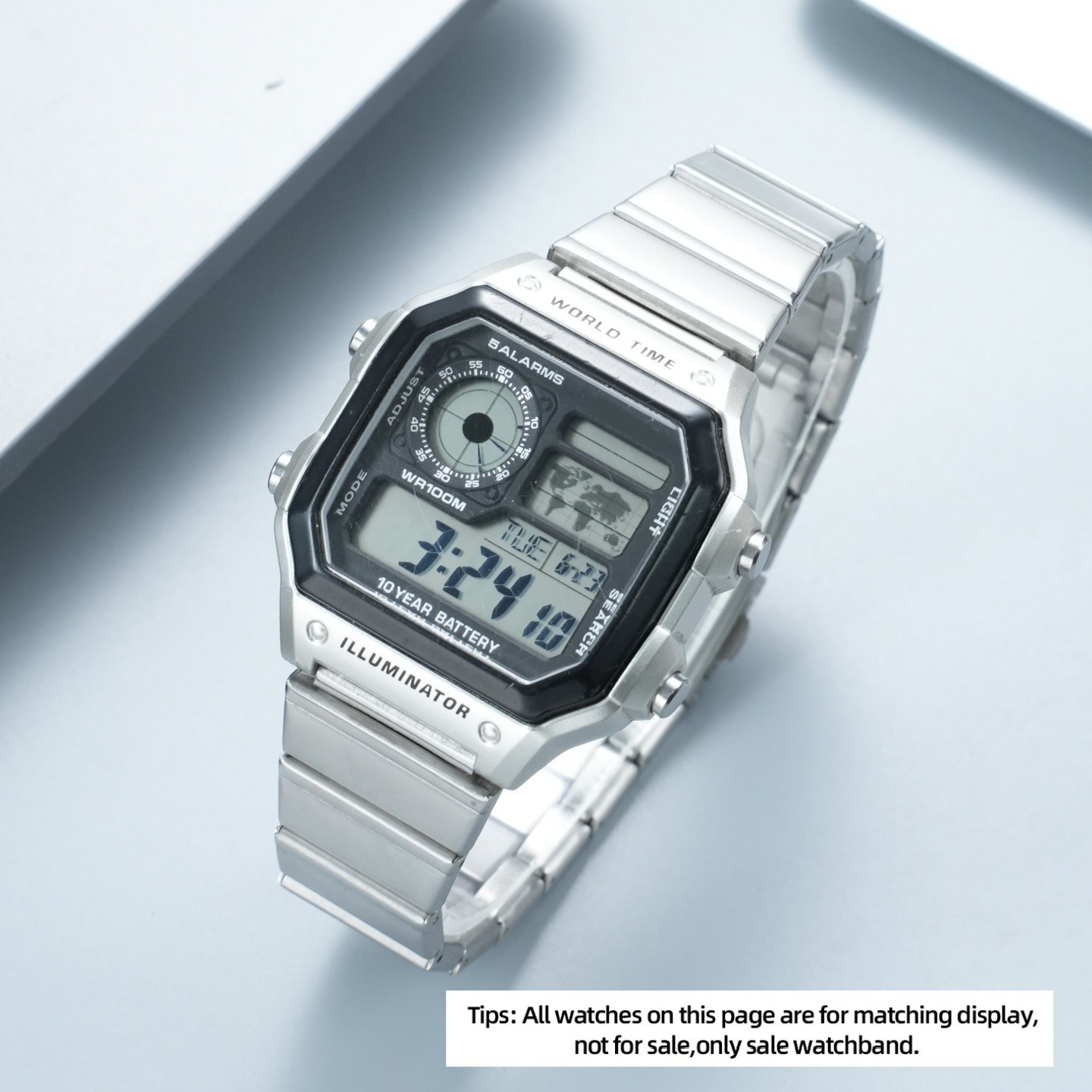 For Casio AE-1200WH AE1300 ws-1600 Metal Watch Mod Kit AE1200 Starp Watch Case