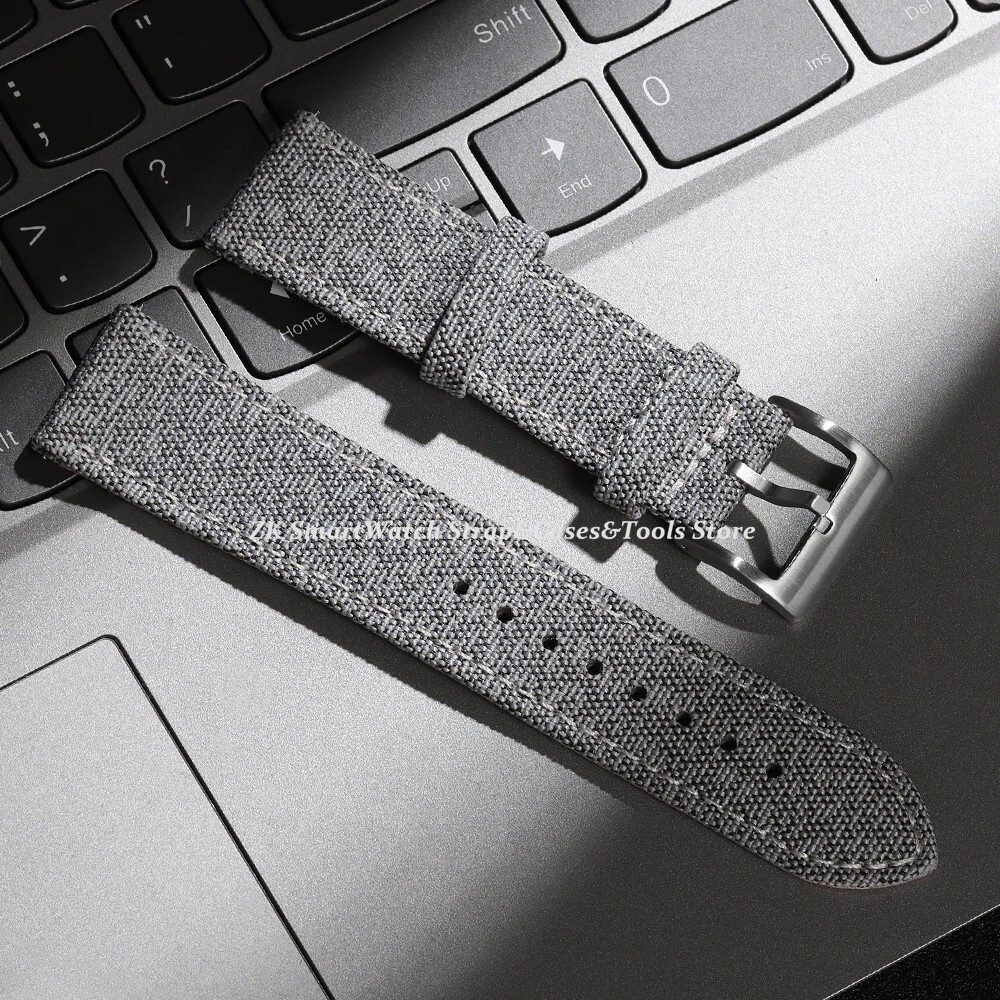 Quick Release Sailcloth Watch Band 18 20 22MM Nylon Fabric Watch Strap Men Women