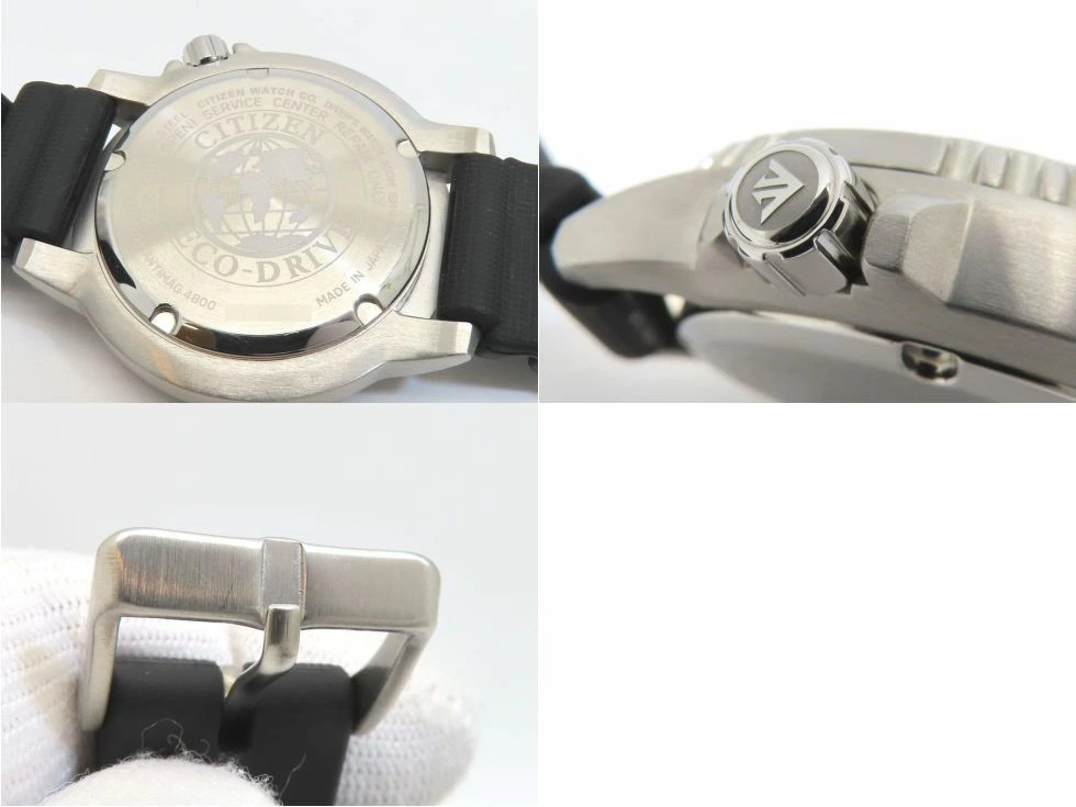 Citizen E168-S126126 Promaster Marine Solar Watch 44mm SS Black Used