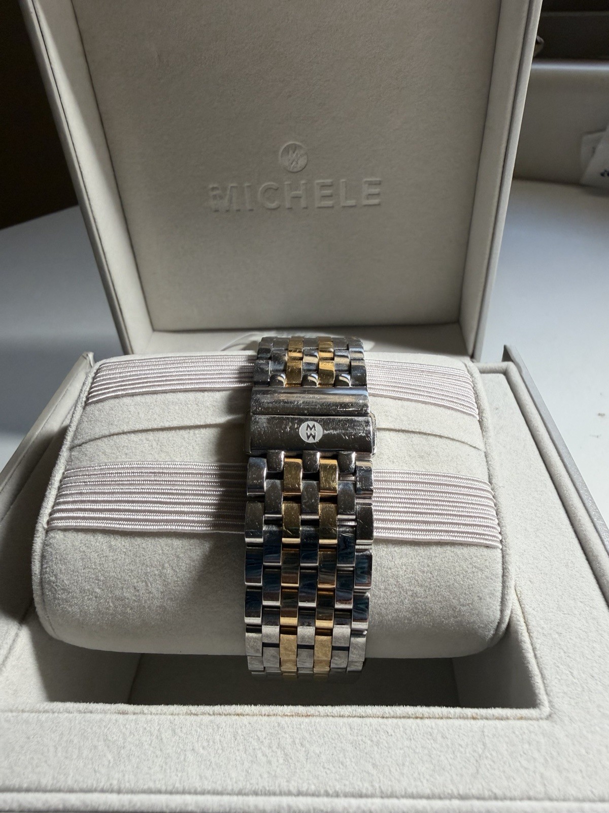 Michele Deco II Mid-Size Diamond Two-Tone 26mm Case Stainless Steel, Band…