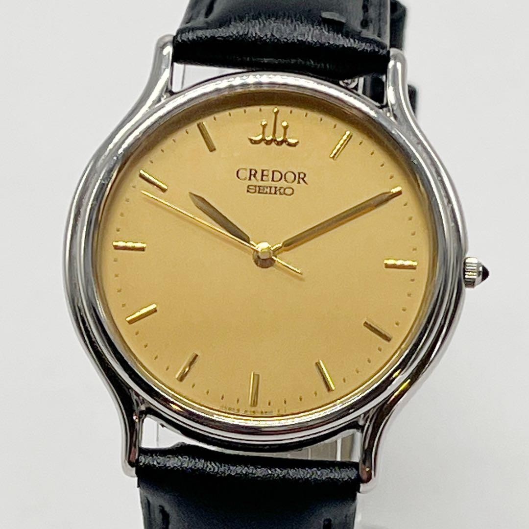 Seiko Credor 8J81-6A30 Men’s Quartz Watch Black Japan 075913