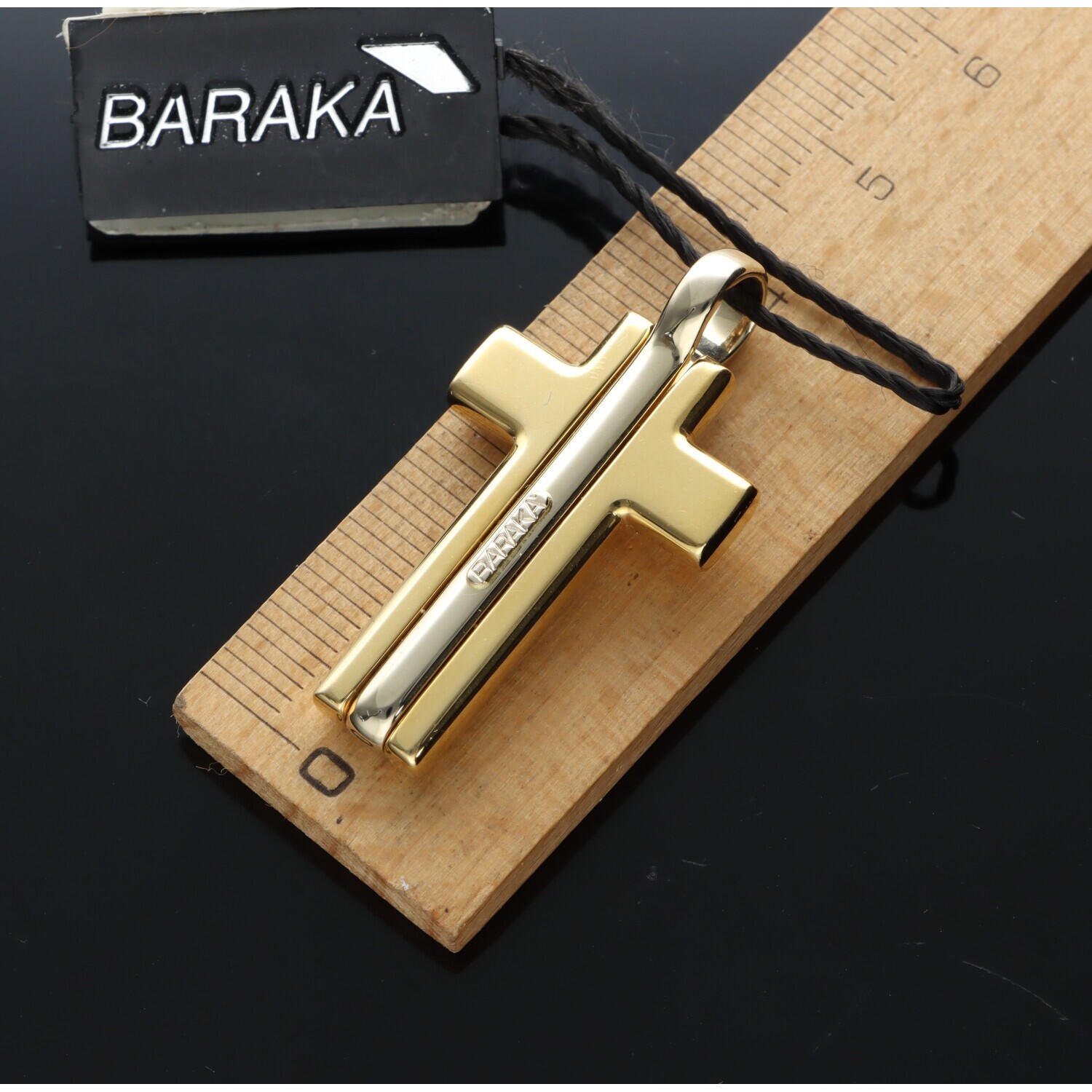 BARAKA’ CROSS IN GOLD 750/1000, 18 KT