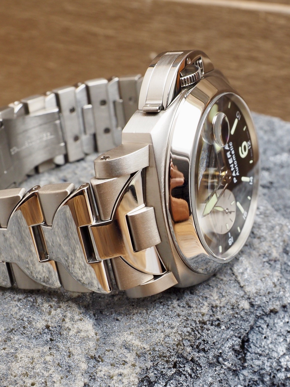 Panerai Luminor GMT Titanium/ Steel Bracelet PAM00161 With Box & Papers! RARE