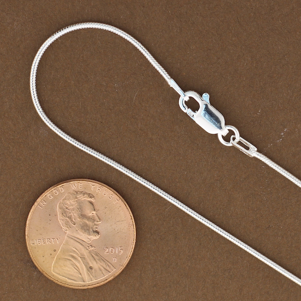 .925 Sterling Silver Snake Chains. Wholesale Chains: 16″,18″,20″,22″,24″,30