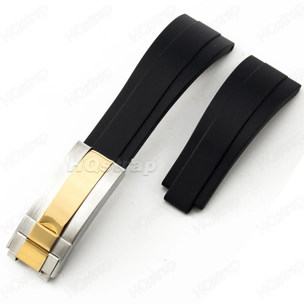 20MM RUBBER STRAP BAND FITS FOR ROLEX DATEJUST SUB GMT DAYTONA REPLACEMENT