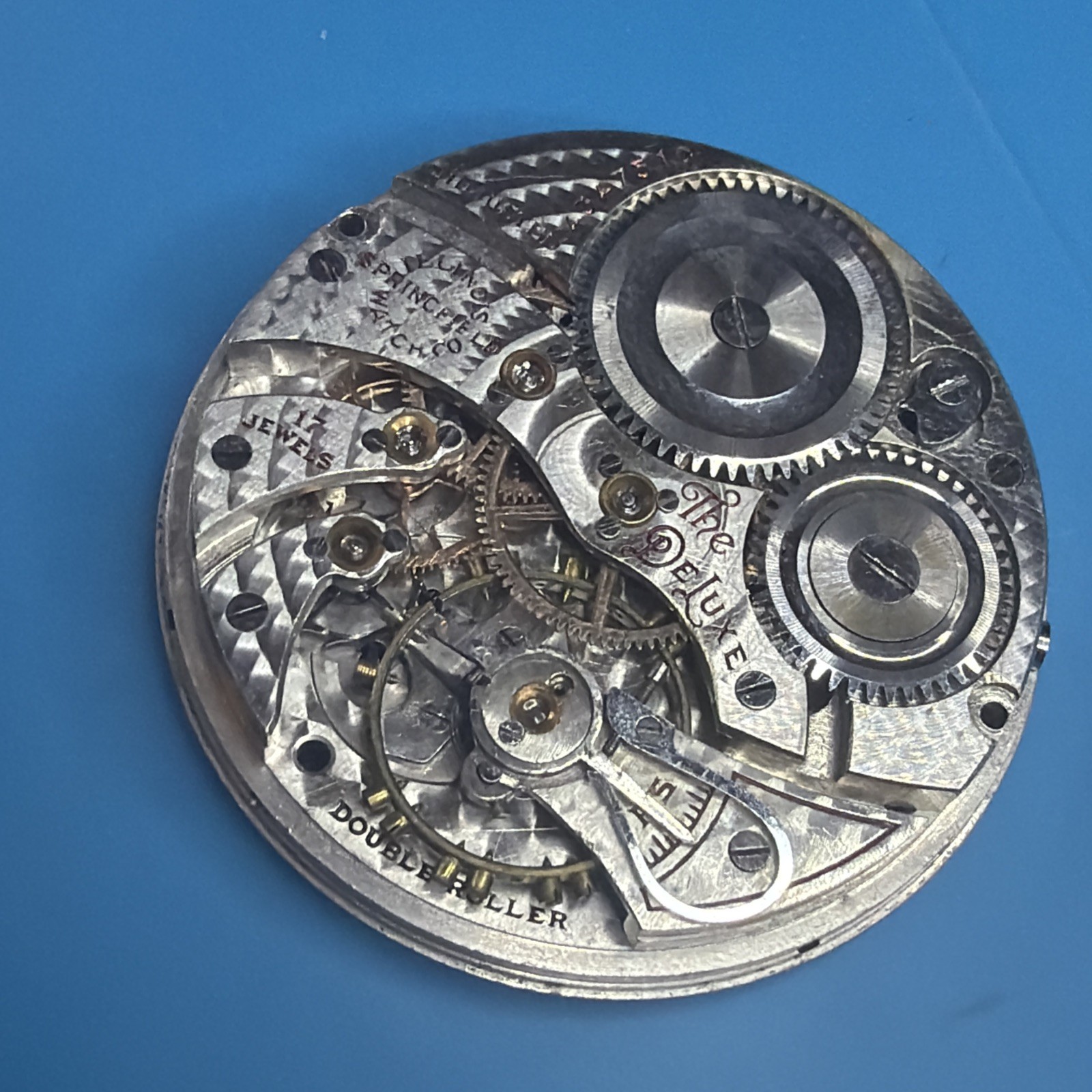 Illinois grade 405 model 3 Pocket Watch Movement 17j 12s Not Running!!