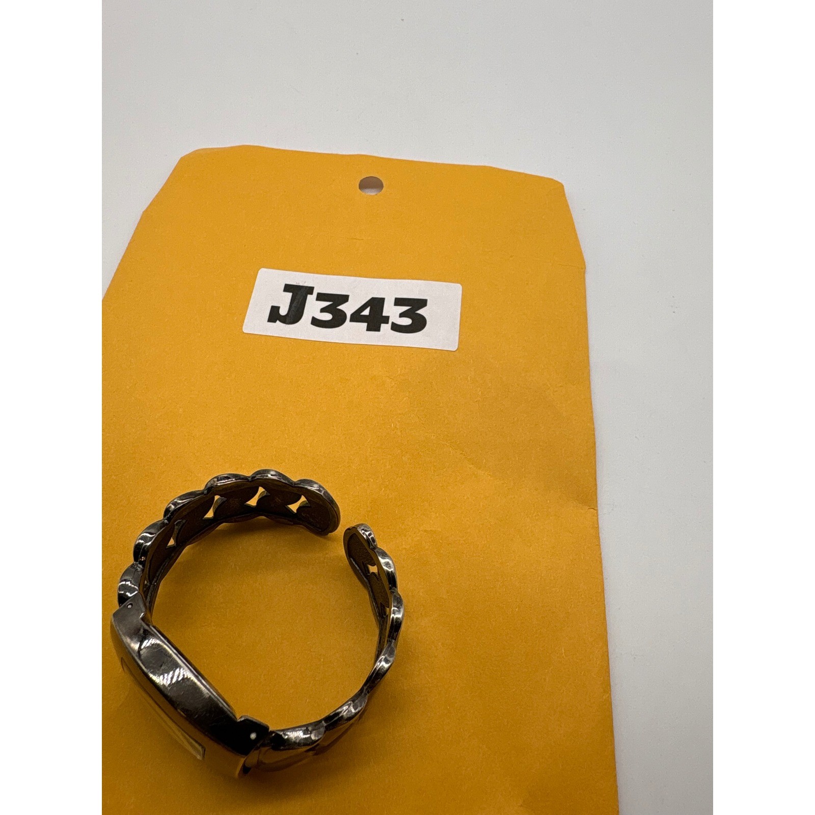 Studio Time Gunmetal Cuff Watch Chunky Curb Link Bangle Singapore Movt Need Batt