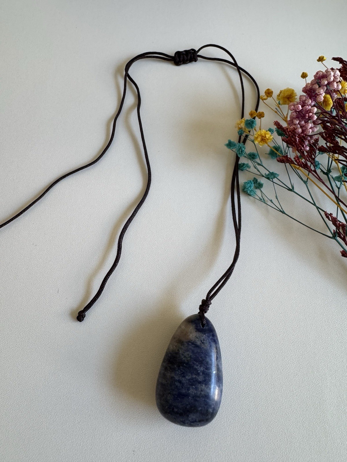 Natural Blue Lace Agate Necklace