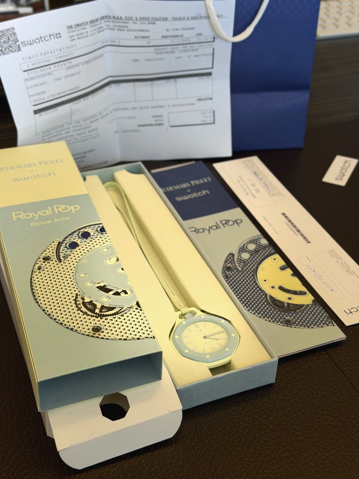 Swatch × Audemars Piguet Royal Pop “Blaue Acht” — Ref. SSX03L101N