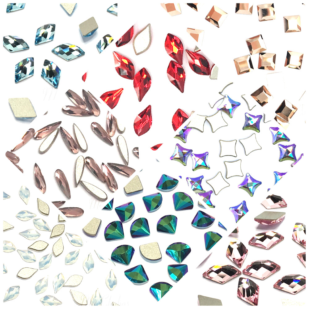 Swarovski Crystal Flatbacks Special Shape Rhinestones nail art mixed * U Pick