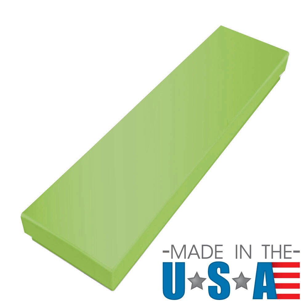 Premium Lime Green Cotton Filled Jewelry Gift Packaging Boxes 100 ~ 200 ~ 500