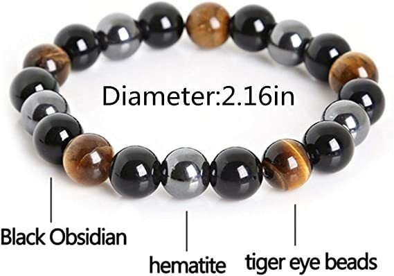 Natural Stone Bead Double Layer Braided Bracelet Bangles Healing Therapy Jewelry