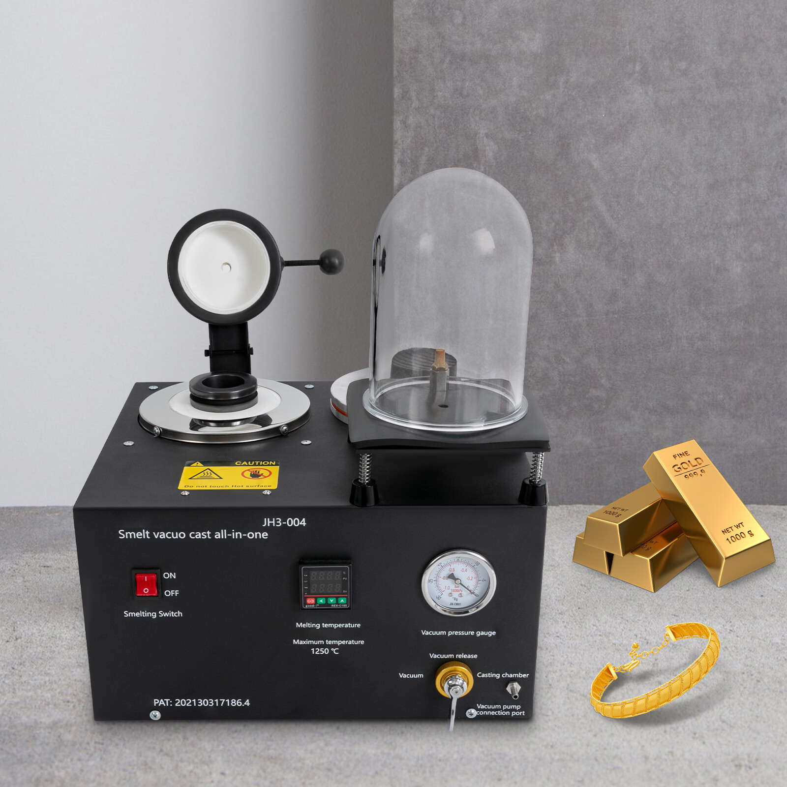 2L Cast Vacuum Machine 1/2HP Jewelry Silver Precious Metal Melting Casting Tool