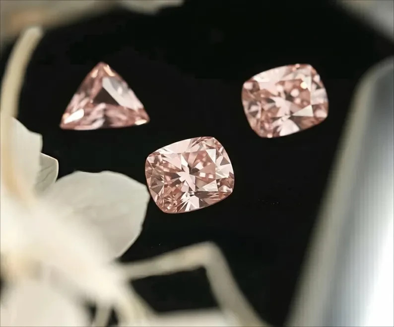 5 CT Fancy Pink Color Cushion Cut VVS1 Lab Grown Moissanite Diamond Gemstone9x12