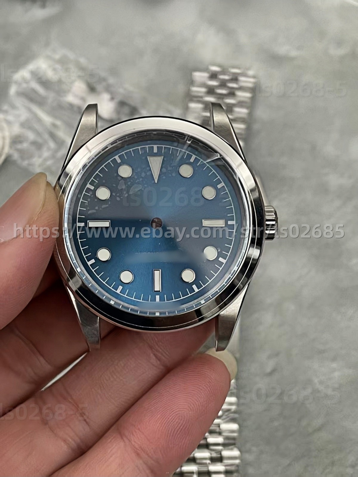 DIY SET for 2824 39MM watch case + dial + hands + Strap sapphire