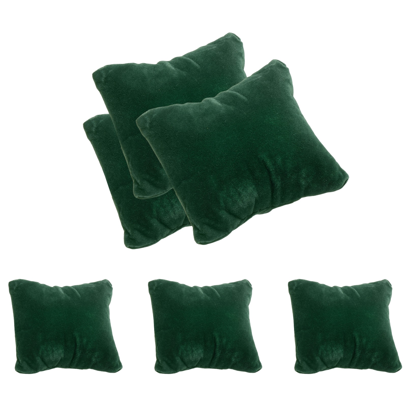 6pcs Velvet Bracelet Watch Pillow Jewelry Display Pillow for Bracelet Green