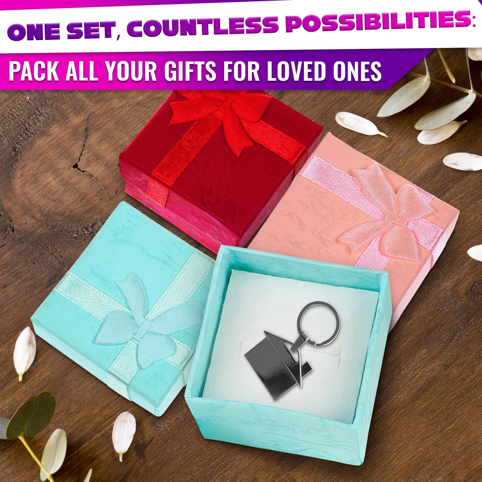 24Pcs Ring Boxes for Jewelry Gift – Ring Boxes Bulk Small Boxes for Jewelry Tiny