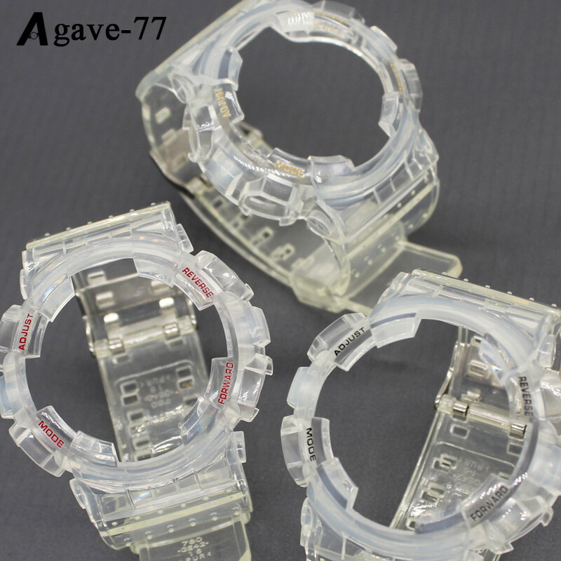 Transparent Waterproof Watch Band +Case Cover For Casio G-Shock GA-100/GA-110