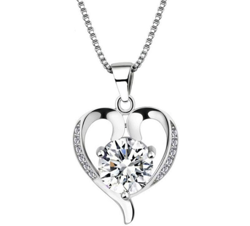 To My Wife Love Heart Necklace Pendant, Anniversary, Birthday, Christmas Gift