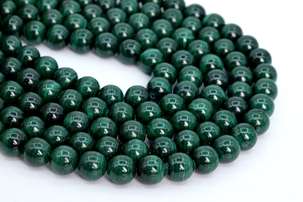11MM Genuine Natural Green Malachite Beads Grade A Round Gemstone Loose Beads